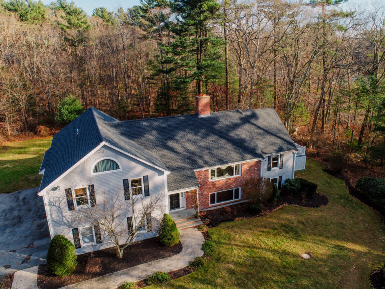 Newly installed shingle roof