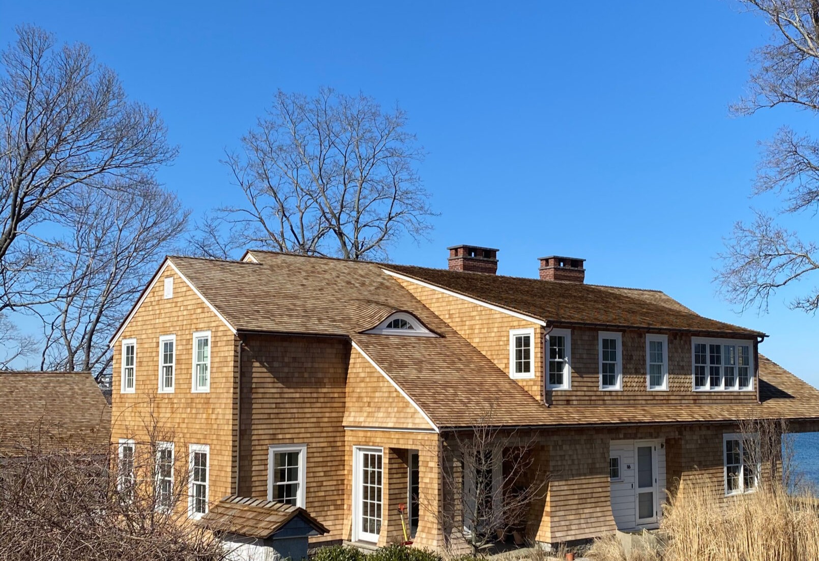 Newly installed residential roof